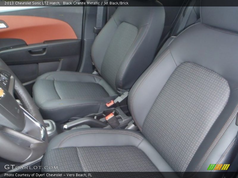 Black Granite Metallic / Jet Black/Brick 2013 Chevrolet Sonic LTZ Hatch