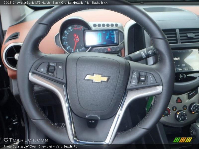 Black Granite Metallic / Jet Black/Brick 2013 Chevrolet Sonic LTZ Hatch