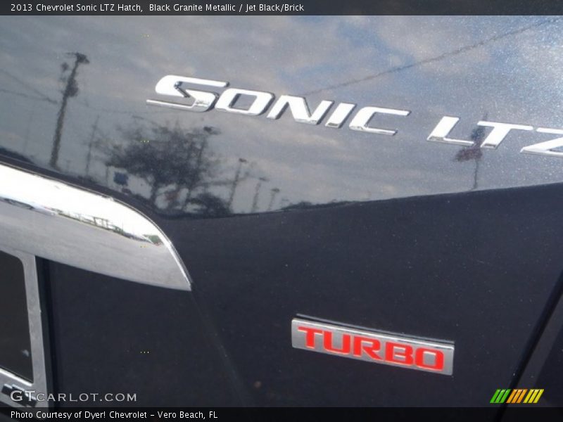 Black Granite Metallic / Jet Black/Brick 2013 Chevrolet Sonic LTZ Hatch