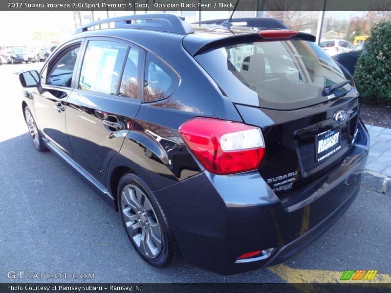 Obsidian Black Pearl / Black 2012 Subaru Impreza 2.0i Sport Premium 5 Door