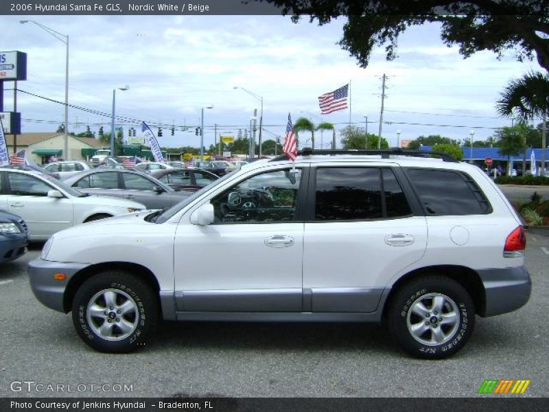 Nordic White / Beige 2006 Hyundai Santa Fe GLS