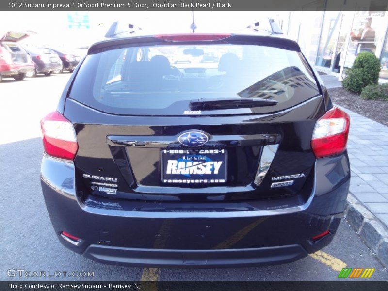 Obsidian Black Pearl / Black 2012 Subaru Impreza 2.0i Sport Premium 5 Door