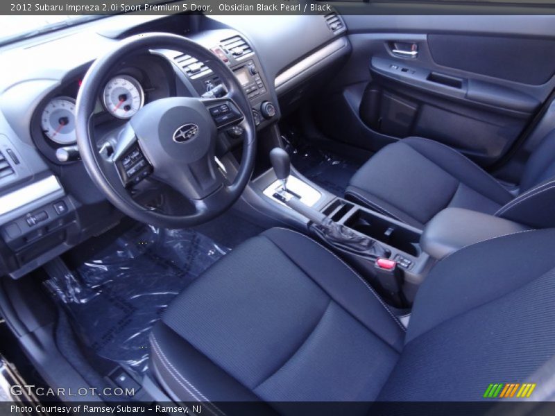 Black Interior - 2012 Impreza 2.0i Sport Premium 5 Door 