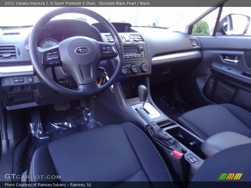 Black Interior - 2012 Impreza 2.0i Sport Premium 5 Door 