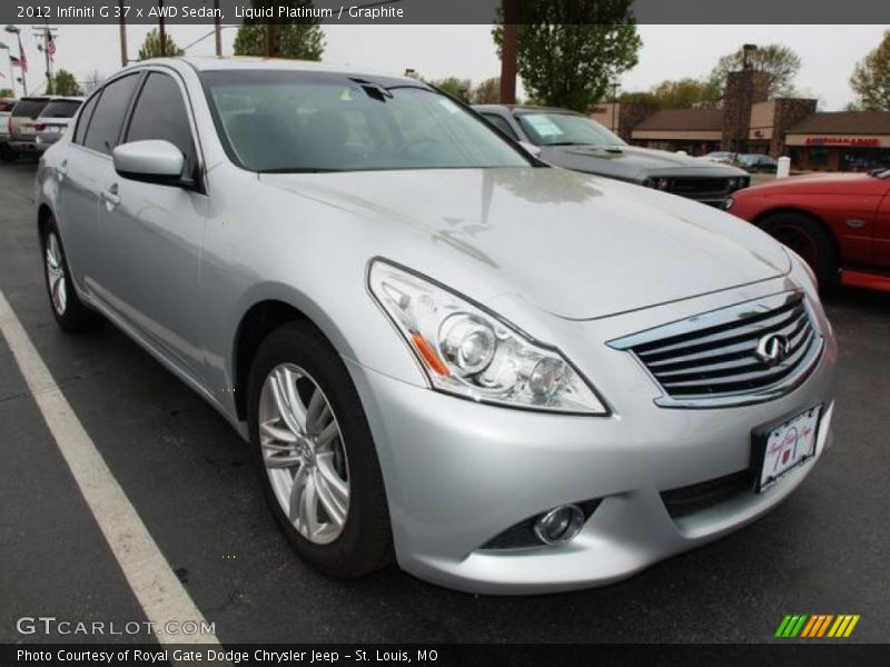 Liquid Platinum / Graphite 2012 Infiniti G 37 x AWD Sedan