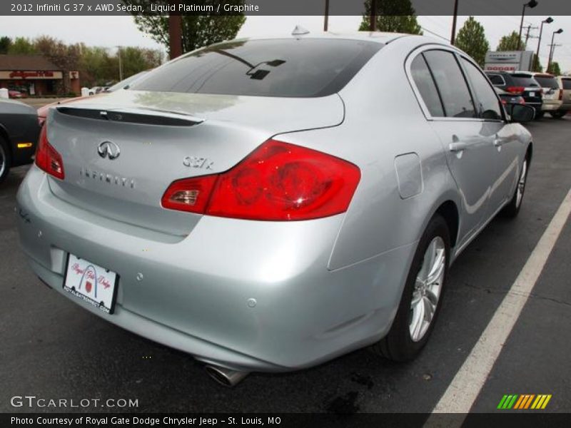 Liquid Platinum / Graphite 2012 Infiniti G 37 x AWD Sedan