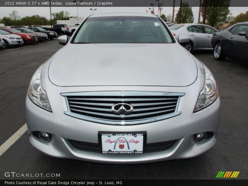 Liquid Platinum / Graphite 2012 Infiniti G 37 x AWD Sedan