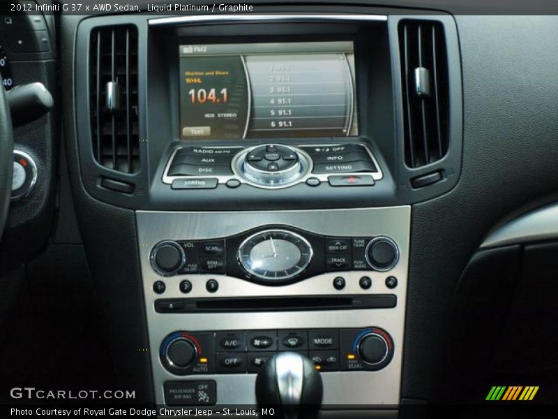 Liquid Platinum / Graphite 2012 Infiniti G 37 x AWD Sedan