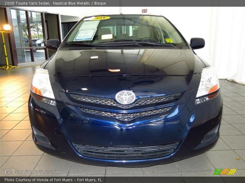 Nautical Blue Metallic / Bisque 2008 Toyota Yaris Sedan