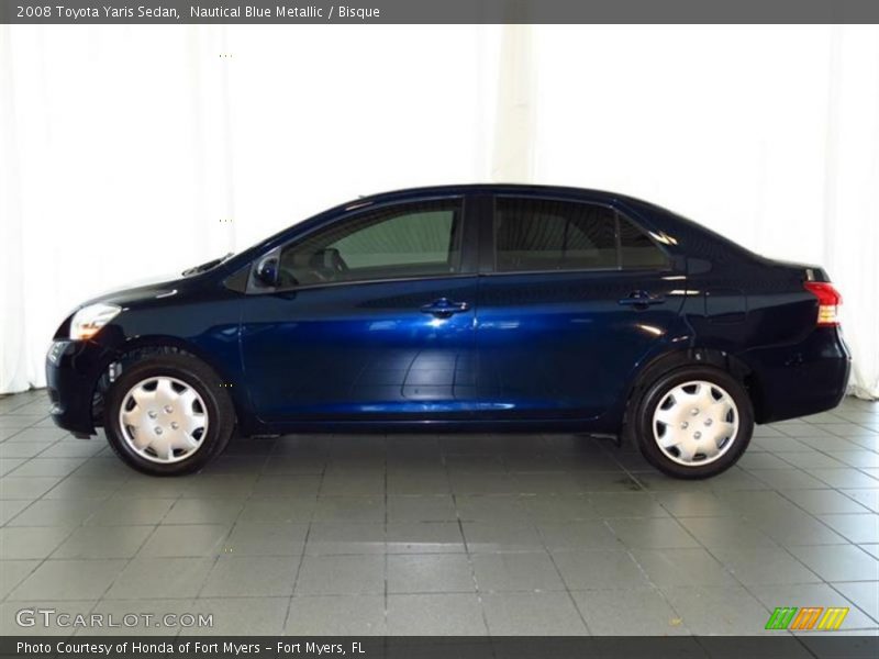 Nautical Blue Metallic / Bisque 2008 Toyota Yaris Sedan