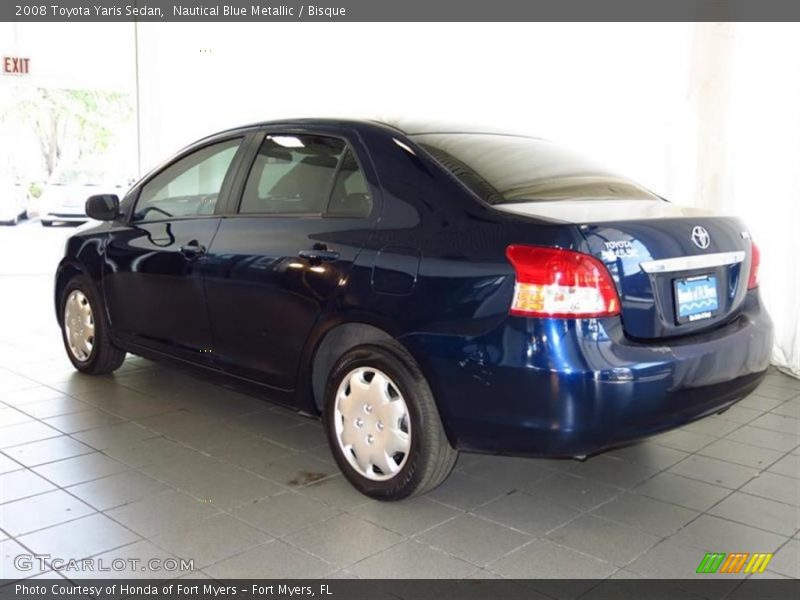 Nautical Blue Metallic / Bisque 2008 Toyota Yaris Sedan
