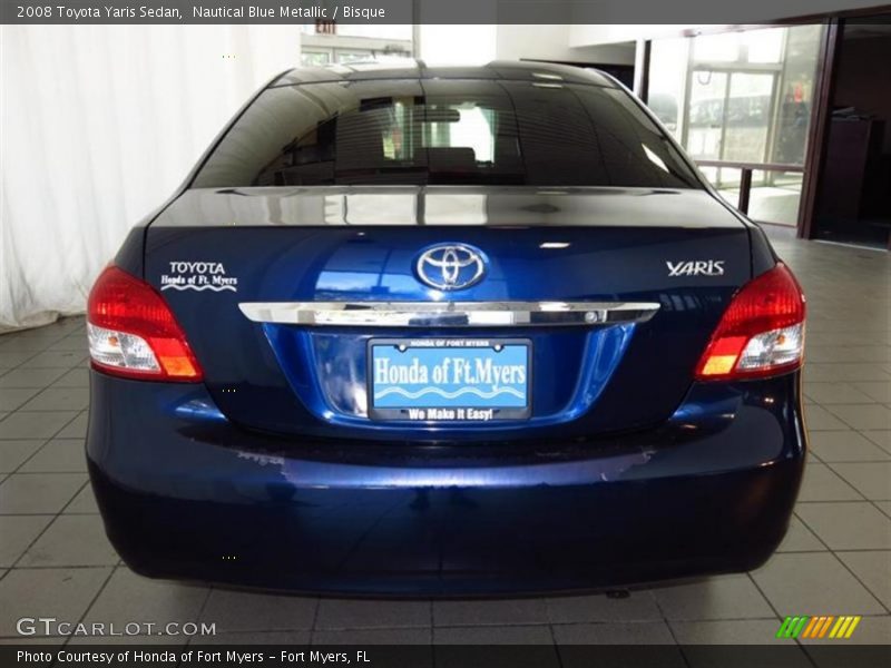 Nautical Blue Metallic / Bisque 2008 Toyota Yaris Sedan