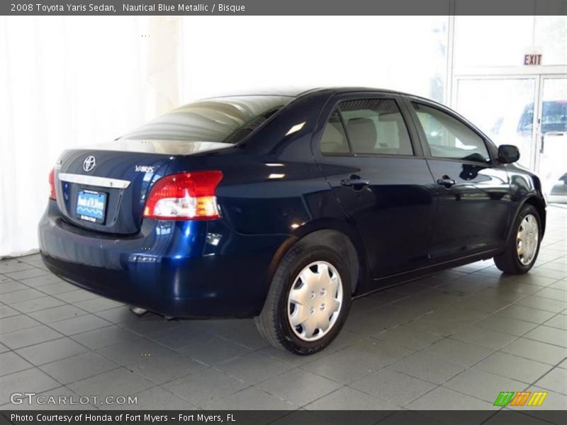 Nautical Blue Metallic / Bisque 2008 Toyota Yaris Sedan