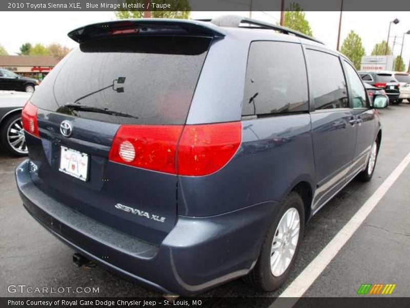 Blue Mirage Metallic / Taupe 2010 Toyota Sienna XLE