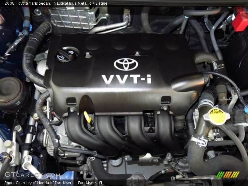 Nautical Blue Metallic / Bisque 2008 Toyota Yaris Sedan