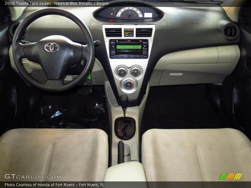 Nautical Blue Metallic / Bisque 2008 Toyota Yaris Sedan
