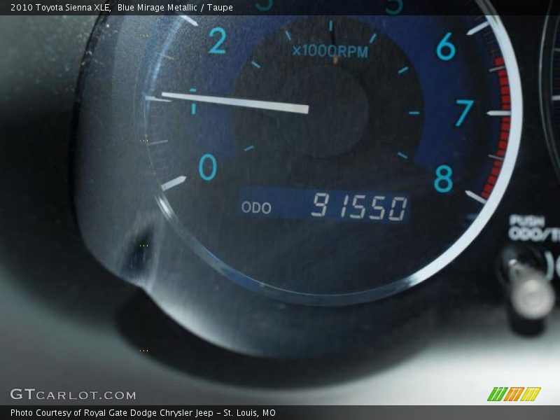 Blue Mirage Metallic / Taupe 2010 Toyota Sienna XLE