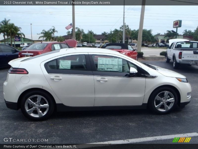 White Diamond Tricoat / Pebble Beige/Dark Accents 2013 Chevrolet Volt
