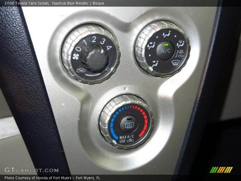 Nautical Blue Metallic / Bisque 2008 Toyota Yaris Sedan