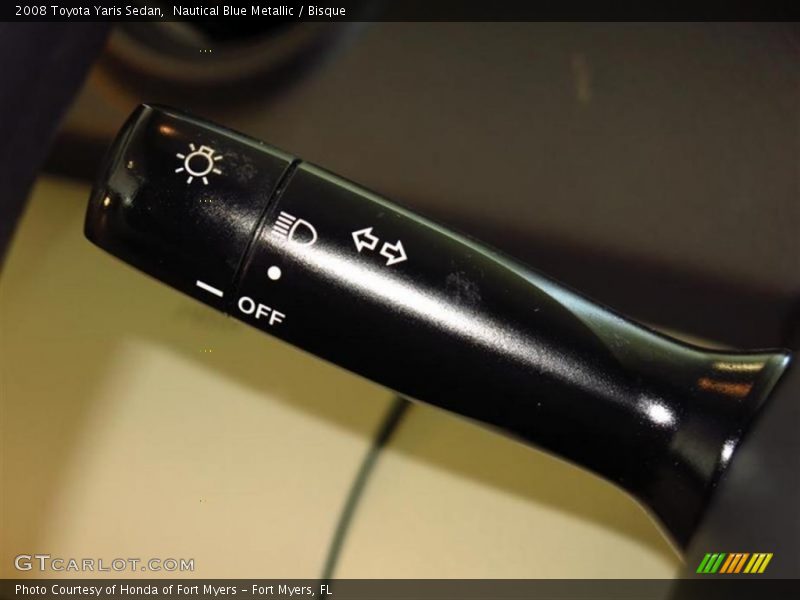 Nautical Blue Metallic / Bisque 2008 Toyota Yaris Sedan