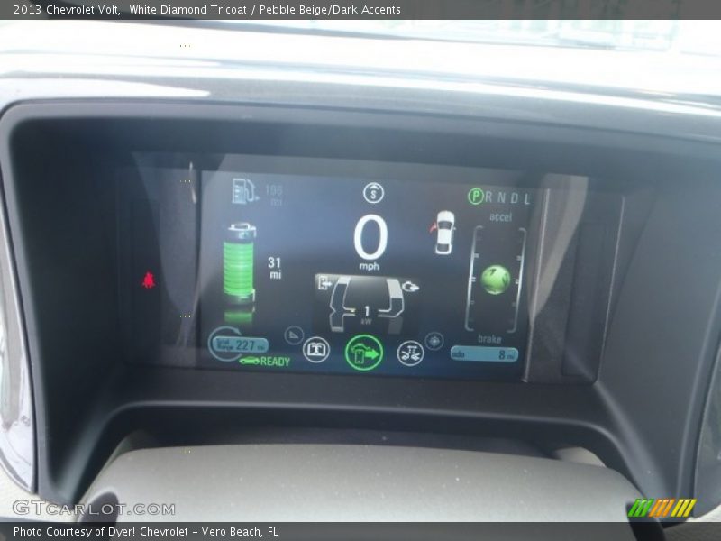 White Diamond Tricoat / Pebble Beige/Dark Accents 2013 Chevrolet Volt