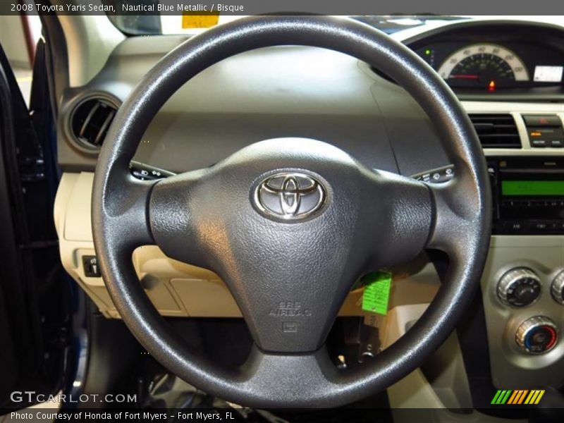 Nautical Blue Metallic / Bisque 2008 Toyota Yaris Sedan