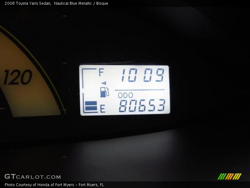 Nautical Blue Metallic / Bisque 2008 Toyota Yaris Sedan