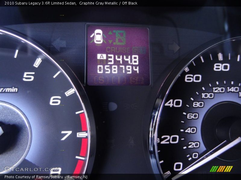 Graphite Gray Metallic / Off Black 2010 Subaru Legacy 3.6R Limited Sedan