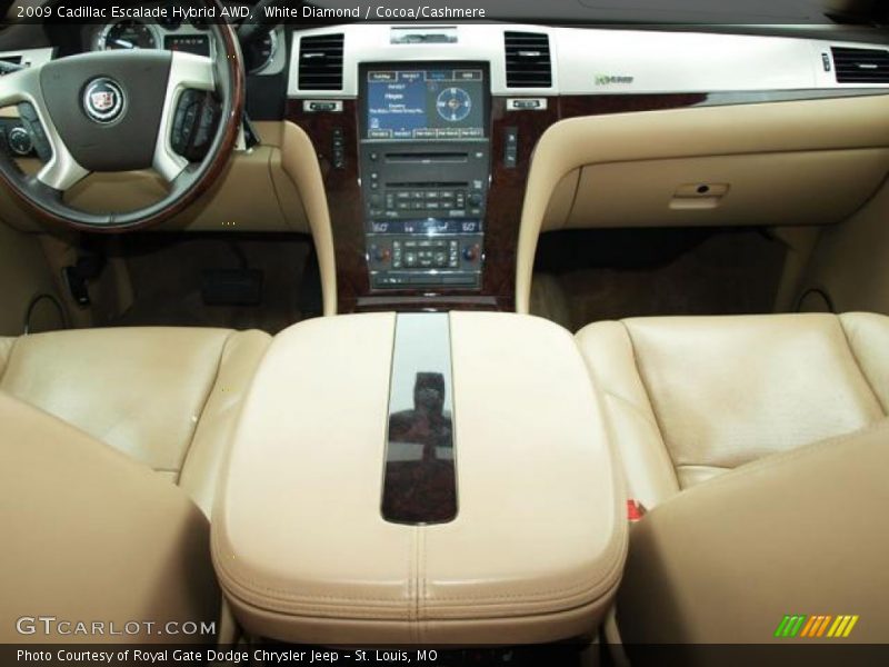 White Diamond / Cocoa/Cashmere 2009 Cadillac Escalade Hybrid AWD