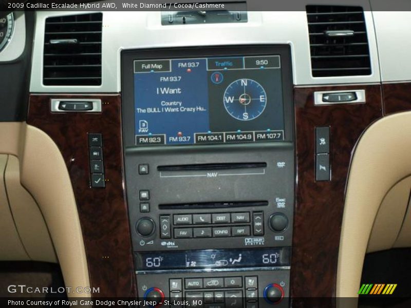 White Diamond / Cocoa/Cashmere 2009 Cadillac Escalade Hybrid AWD