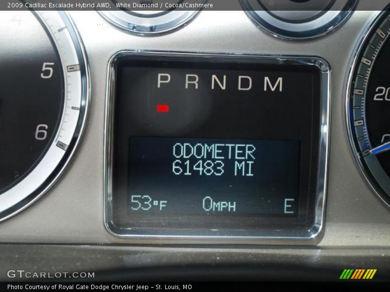White Diamond / Cocoa/Cashmere 2009 Cadillac Escalade Hybrid AWD