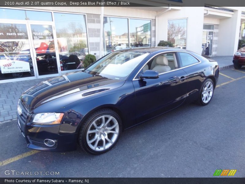 Deep Sea Blue Pearl Effect / Black 2010 Audi A5 2.0T quattro Coupe