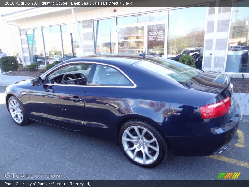Deep Sea Blue Pearl Effect / Black 2010 Audi A5 2.0T quattro Coupe