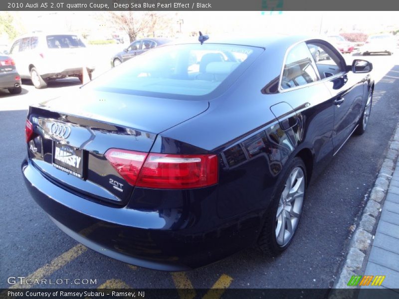 Deep Sea Blue Pearl Effect / Black 2010 Audi A5 2.0T quattro Coupe