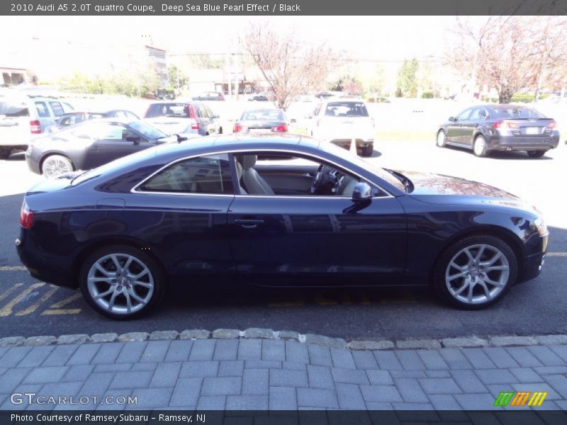 Deep Sea Blue Pearl Effect / Black 2010 Audi A5 2.0T quattro Coupe