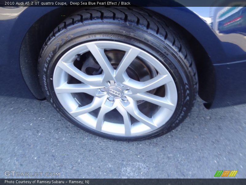 Deep Sea Blue Pearl Effect / Black 2010 Audi A5 2.0T quattro Coupe