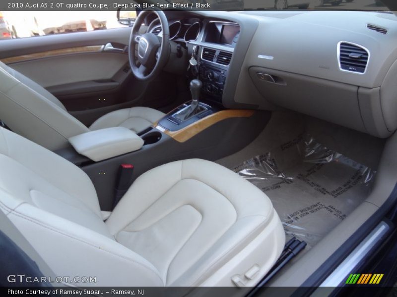 Deep Sea Blue Pearl Effect / Black 2010 Audi A5 2.0T quattro Coupe