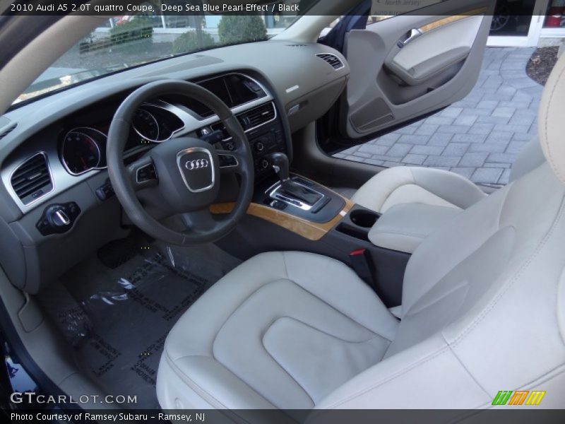 Deep Sea Blue Pearl Effect / Black 2010 Audi A5 2.0T quattro Coupe