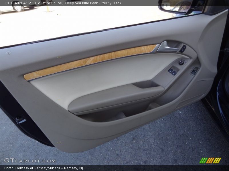 Deep Sea Blue Pearl Effect / Black 2010 Audi A5 2.0T quattro Coupe