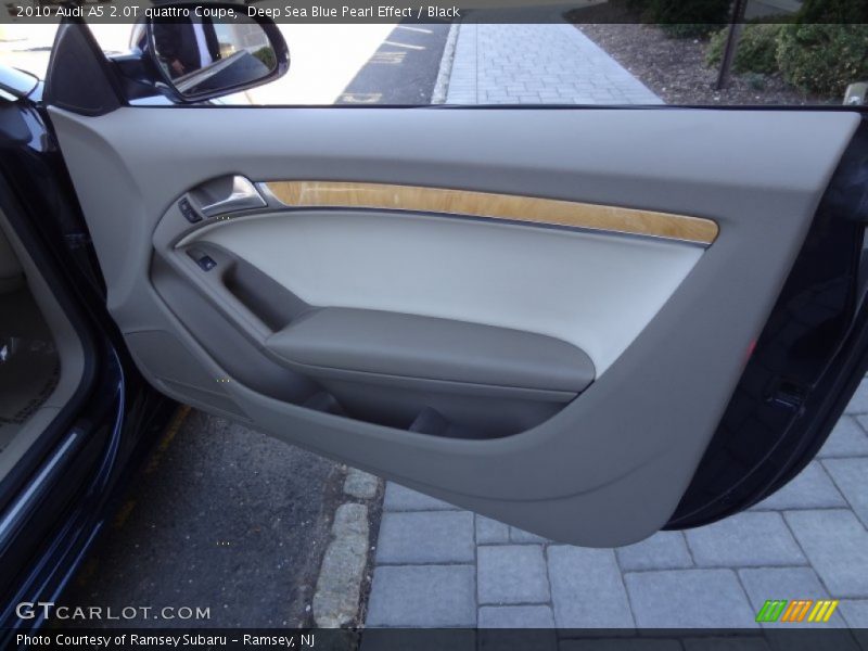 Deep Sea Blue Pearl Effect / Black 2010 Audi A5 2.0T quattro Coupe