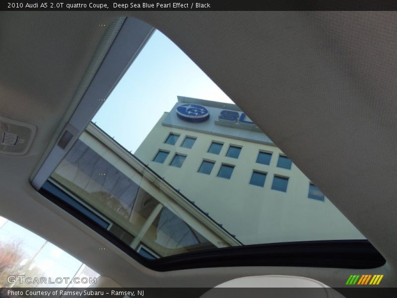 Deep Sea Blue Pearl Effect / Black 2010 Audi A5 2.0T quattro Coupe