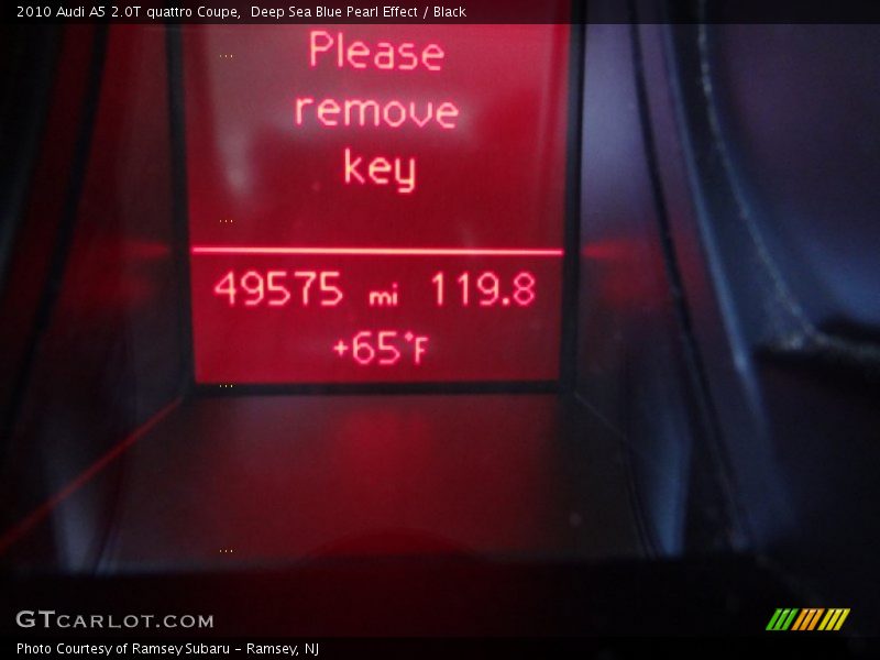 Deep Sea Blue Pearl Effect / Black 2010 Audi A5 2.0T quattro Coupe