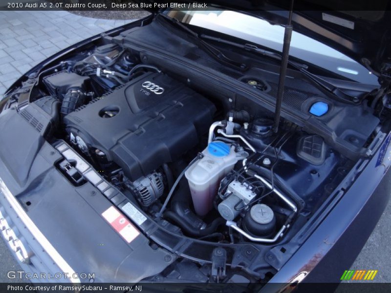 Deep Sea Blue Pearl Effect / Black 2010 Audi A5 2.0T quattro Coupe