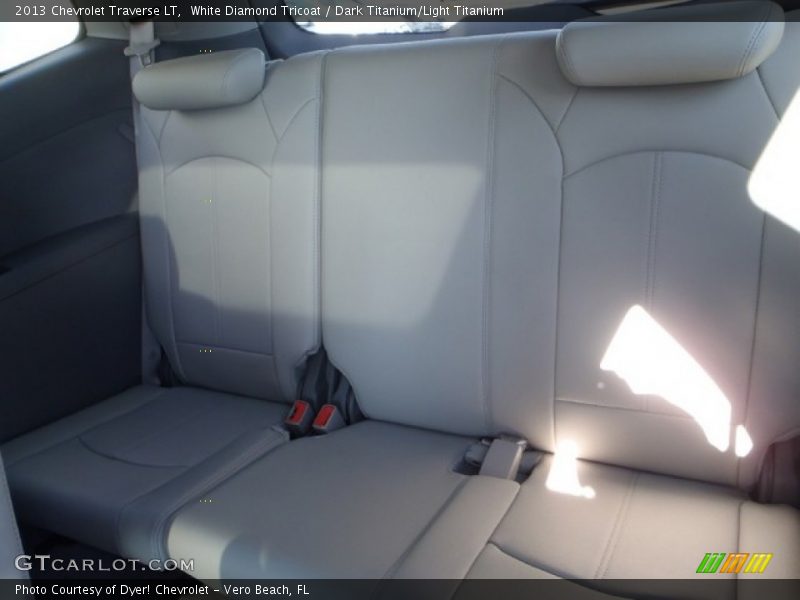 White Diamond Tricoat / Dark Titanium/Light Titanium 2013 Chevrolet Traverse LT