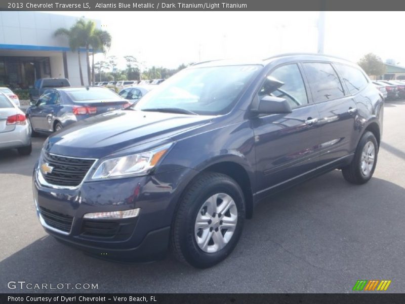 Atlantis Blue Metallic / Dark Titanium/Light Titanium 2013 Chevrolet Traverse LS