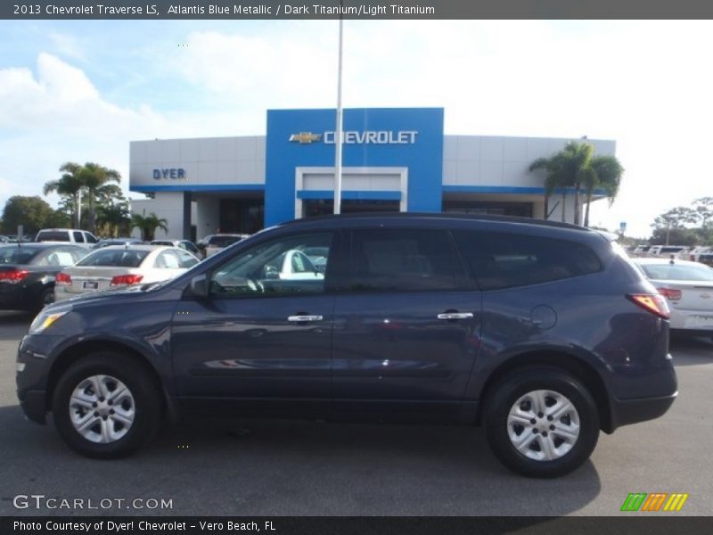 Atlantis Blue Metallic / Dark Titanium/Light Titanium 2013 Chevrolet Traverse LS