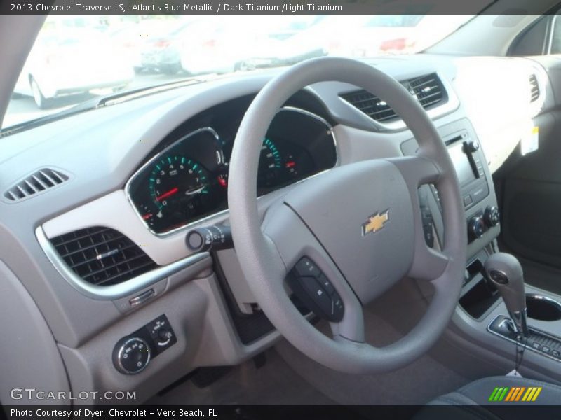 Atlantis Blue Metallic / Dark Titanium/Light Titanium 2013 Chevrolet Traverse LS