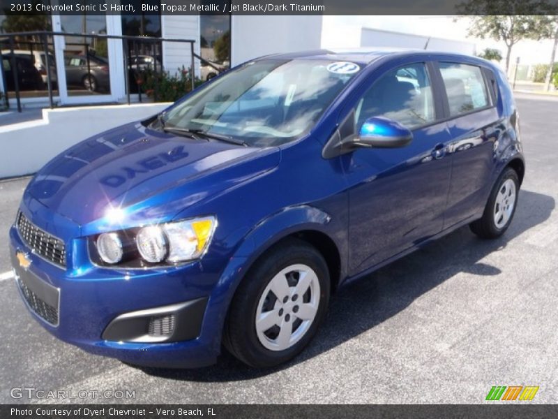 Blue Topaz Metallic / Jet Black/Dark Titanium 2013 Chevrolet Sonic LS Hatch