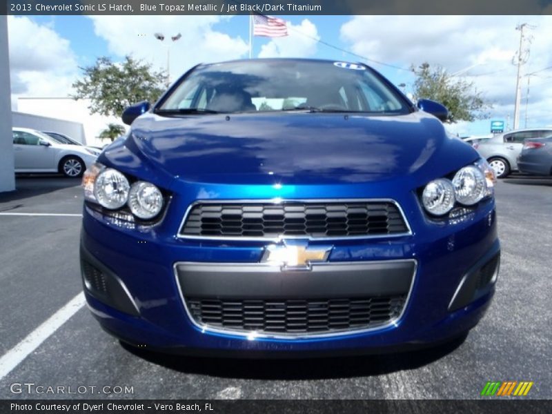 Blue Topaz Metallic / Jet Black/Dark Titanium 2013 Chevrolet Sonic LS Hatch