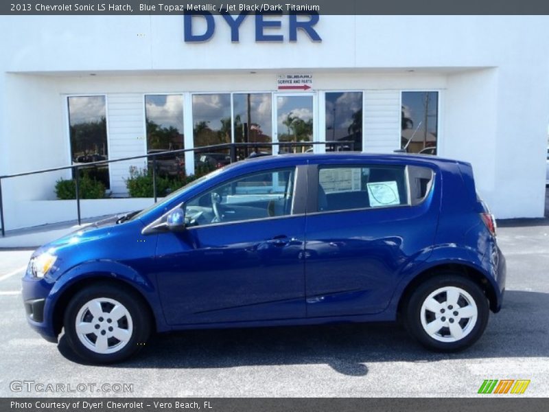 Blue Topaz Metallic / Jet Black/Dark Titanium 2013 Chevrolet Sonic LS Hatch